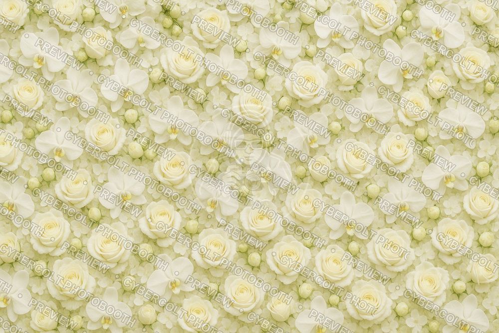 White Roses & Orchids backdrop preview